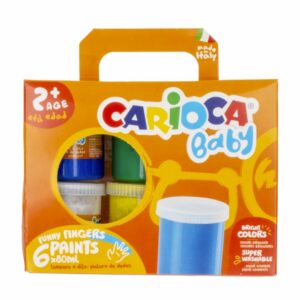 Temperas Para Dedos Lavables CARIOCA 6 X 8o Ml