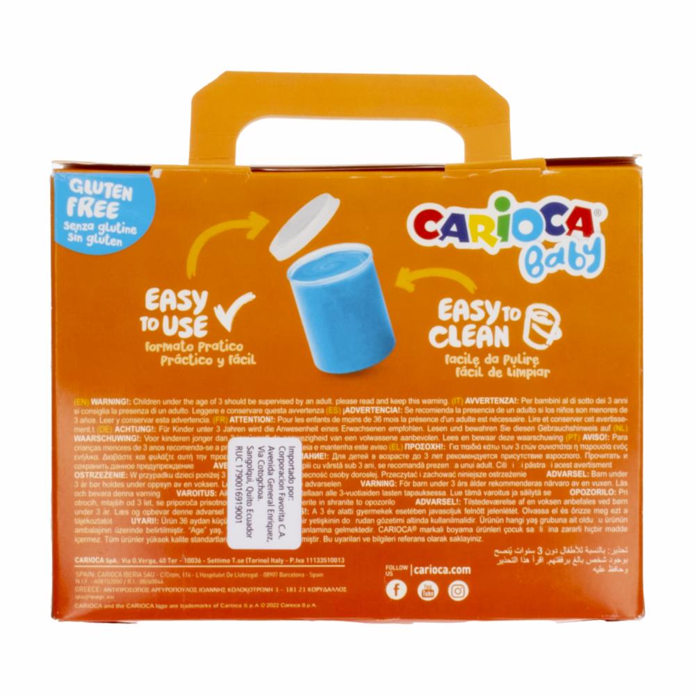 Temperas Para Dedos Lavables CARIOCA 6 X 8o Ml - Imagen 2