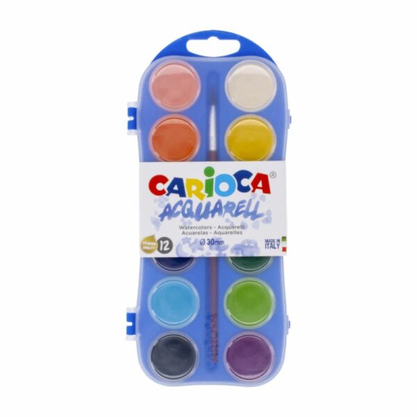 Acuarelas Incluido Pincel CARIOCA X 12 Colores