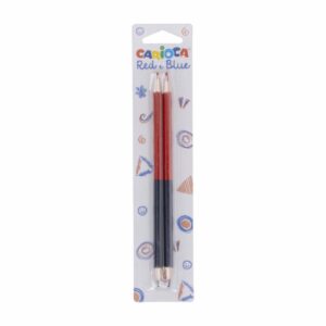 Lapices Bicolor Rojo Y Azul CARIOCA X 2 Uds