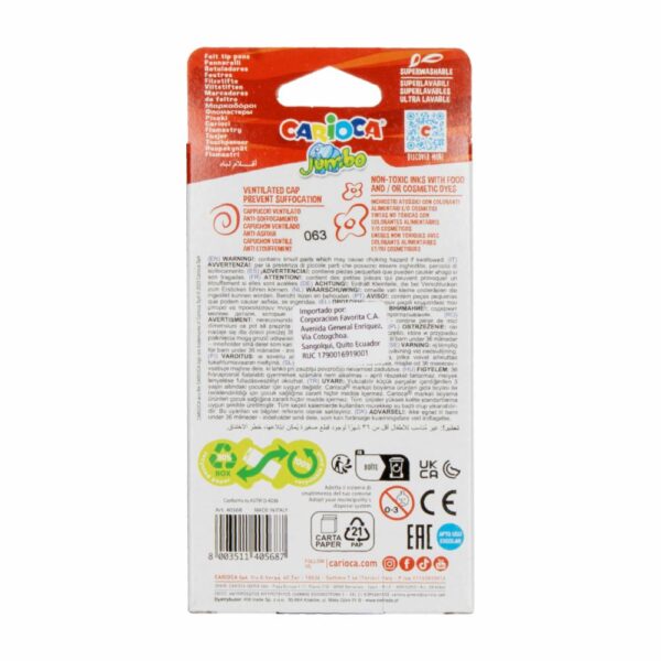 Lápices De Colores Caja Jumbo CARIOCA X6 Uds - Imagen 2
