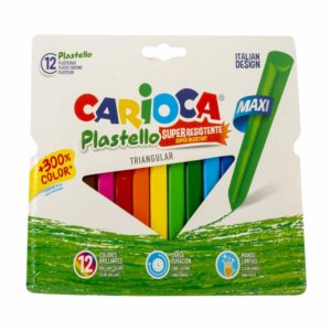 Crayones Plastello Maxi Triangular CARIOCA 1X12 Unidades