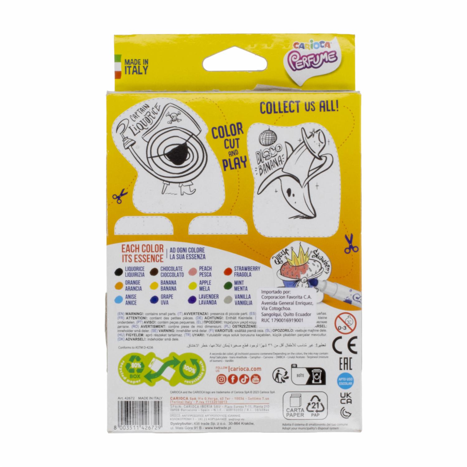 Marcadores Perfumados CARIOCA X12 Uds - Imagen 2