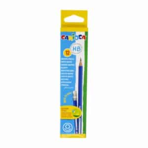 Lapices De Grafito HB Con Borrador CARIOCA X 12 Uds