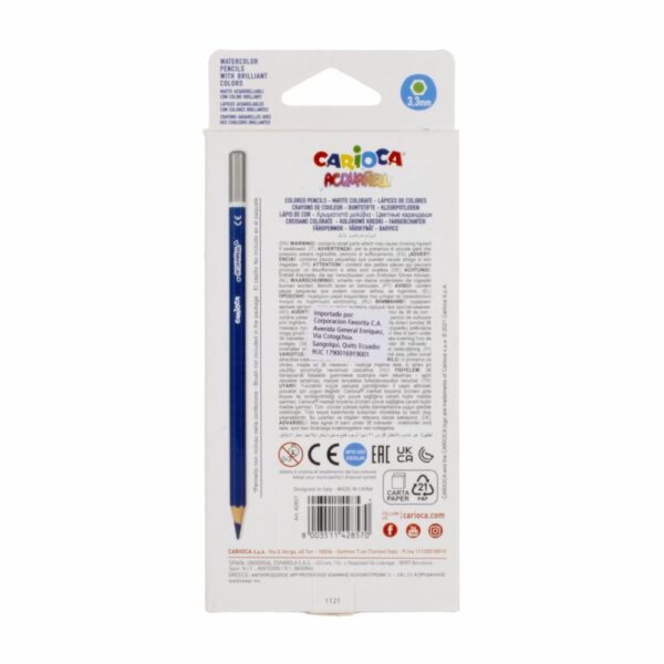 Lapices De Colores Acuarelables CARIOCA X 12 Uds - Imagen 2