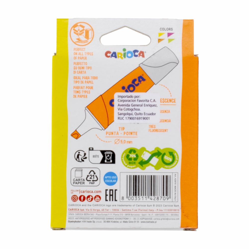 Resaltadores Neon CARIOCA X 4 Uds - Imagen 2