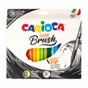 Marcadores Punta Pincel CARIOCA X 20 Uds