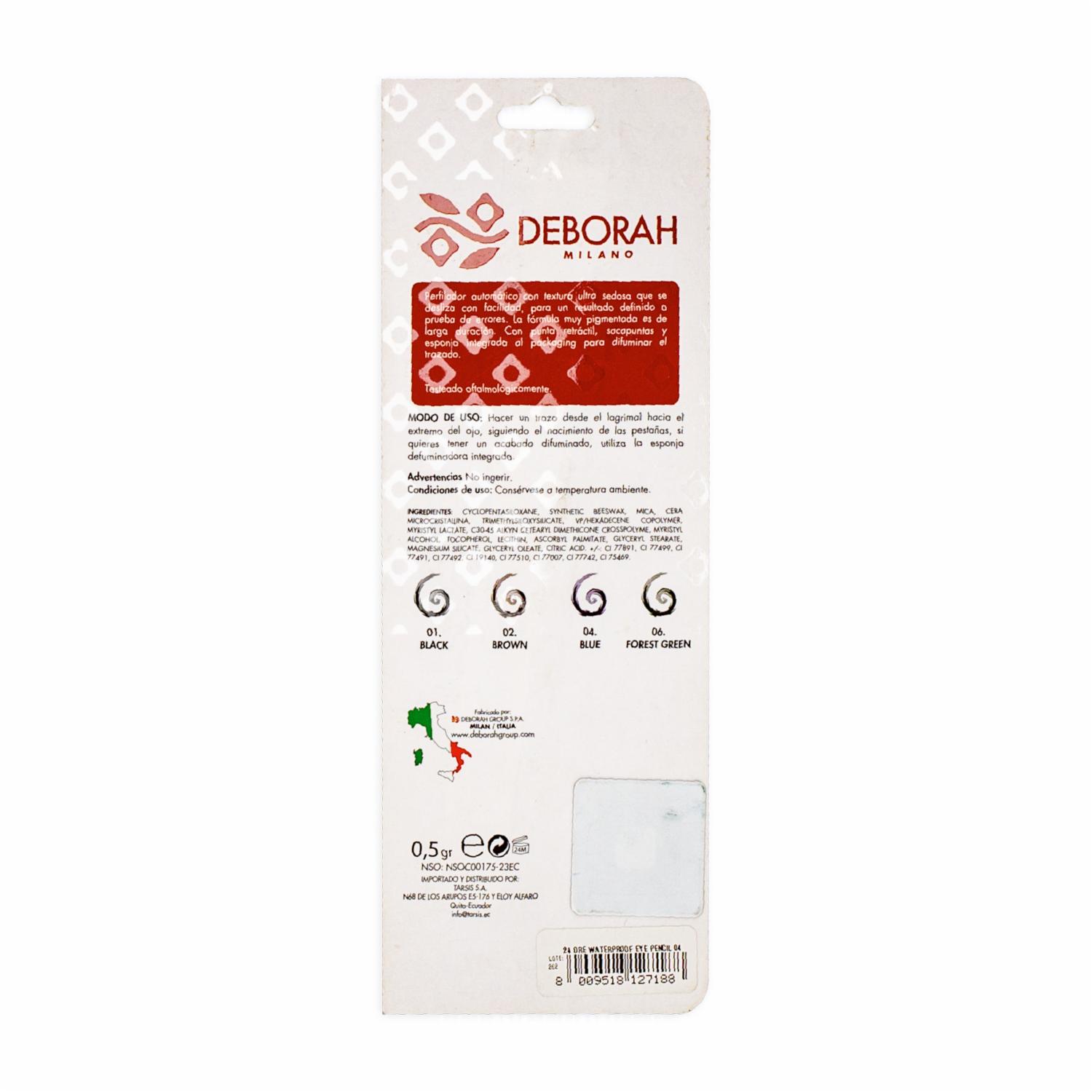 Delineador De Ojos Automático 24 Ore Waterproof Az 03 DEBORAH MILANO 0,5  G