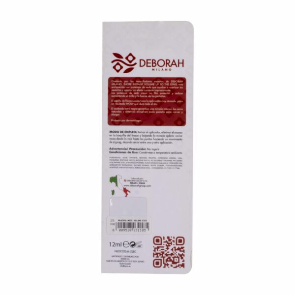 Máscara De Pestañas 24 Ore Instant Volumen Up To The Stars DEBORAH MILANO 12 Ml - Imagen 2