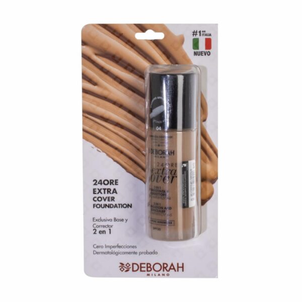 Base De Maquillaje 24 Ore Extra Cover Found Apricot DEBORAH 30 Ml