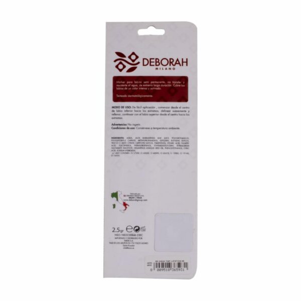 Tinta Para Labios Aqua Geranium 06 DEBORAH 2,5 G - Imagen 2