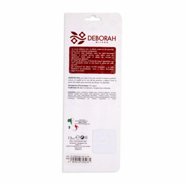 Máscara De Pestañas Like A Pro Negro DEBORAH MILANO 12 Ml - Imagen 2
