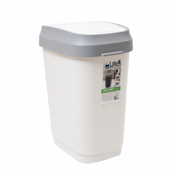 Papelera Vaivén M Blanco Dual Swing Bin KIS Mediano - Imagen 2