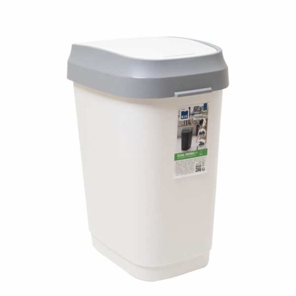 Papelera Vaivén M Blanco Dual Swing Bin KIS Mediano - Imagen 2