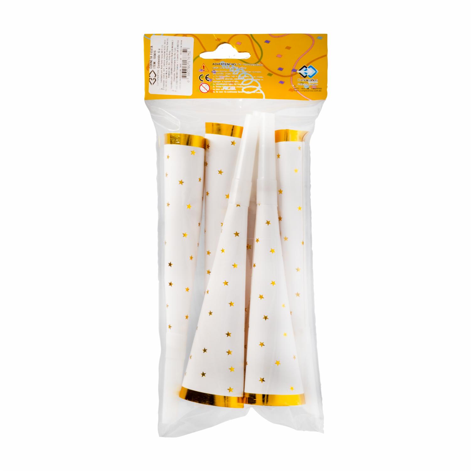 Corneta Fiesta IMPORTADORA CUMPLEAÑOS X 6 Uds - Imagen 2