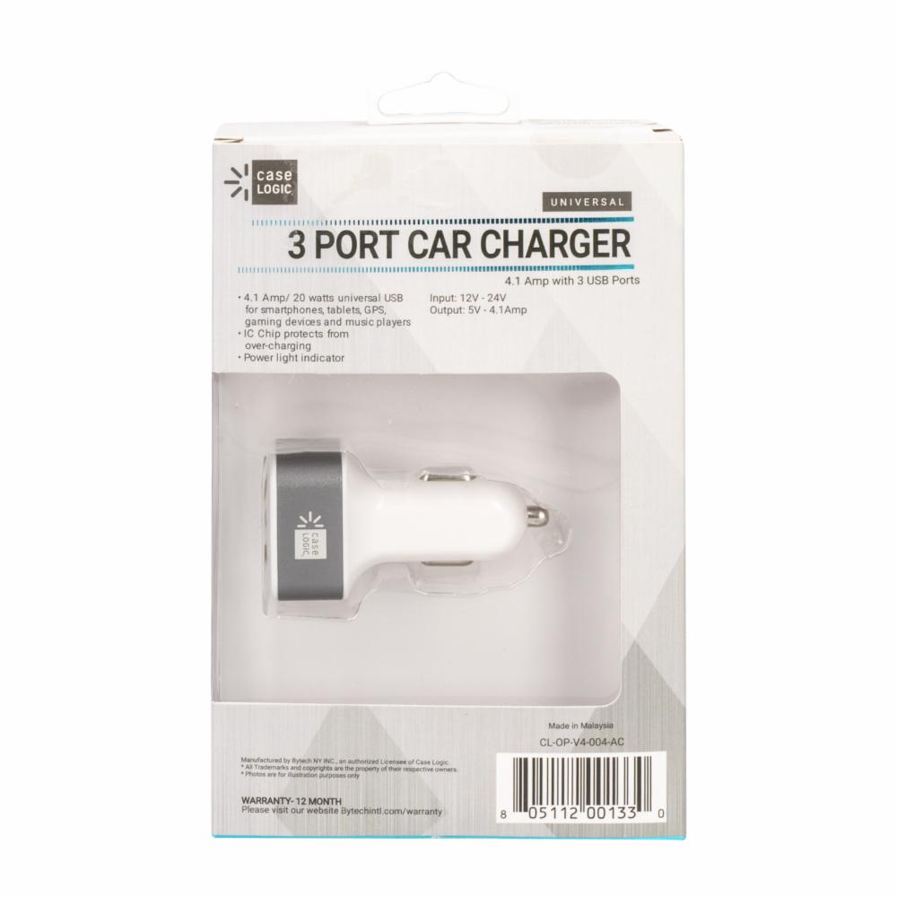 Cargador De Auto 3 USB BYTECH 4.1 Amp - Imagen 2