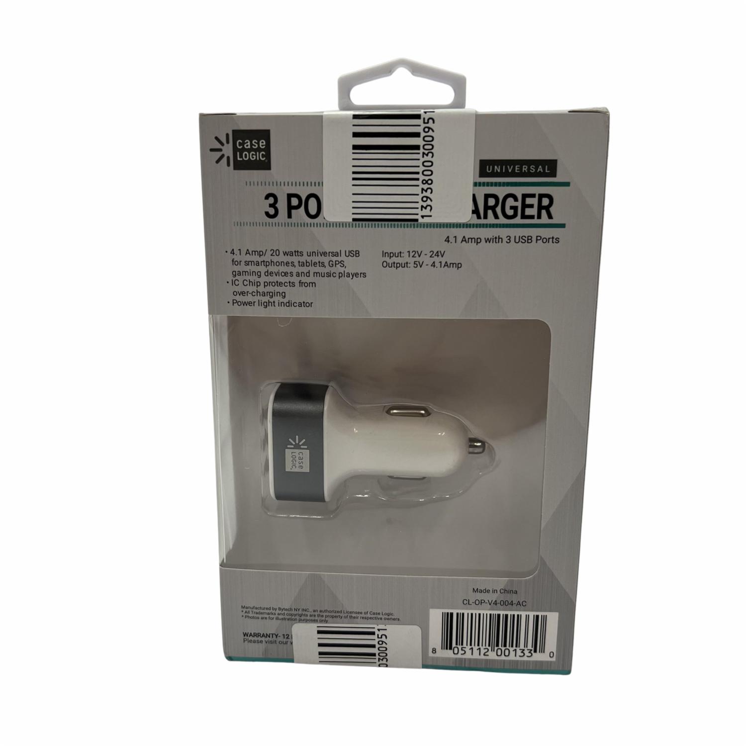 Cargador De Auto 3 USB BYTECH 4.1 Amp