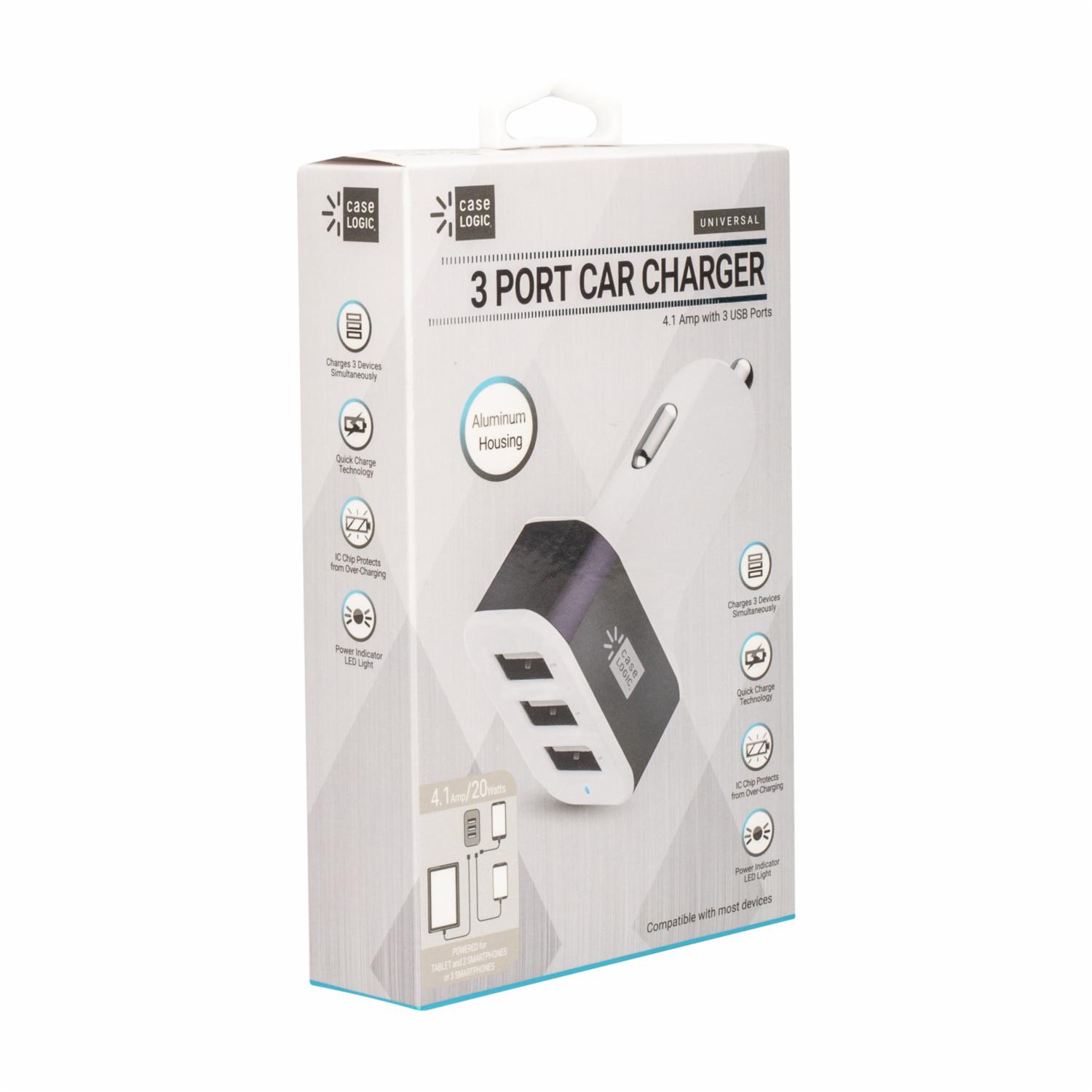 Cargador De Auto 3 USB BYTECH 4.1 Amp