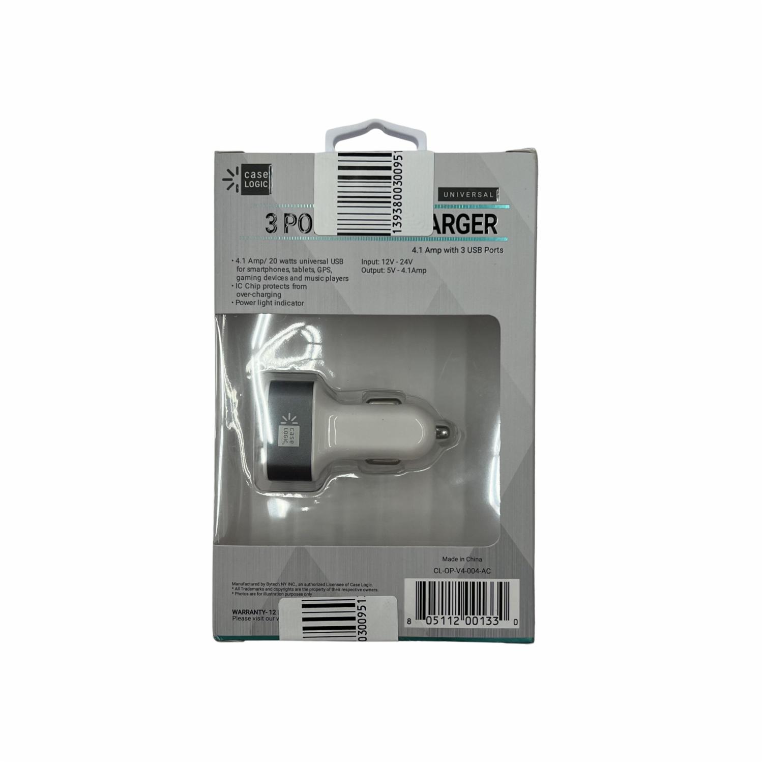 Cargador De Auto 3 USB BYTECH 4.1 Amp