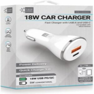 Cargador Para Auto USB Tipo C Blanco BYTECH 18 W