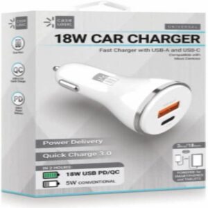 Cargador Para Auto USB Tipo C Blanco BYTECH 18 W