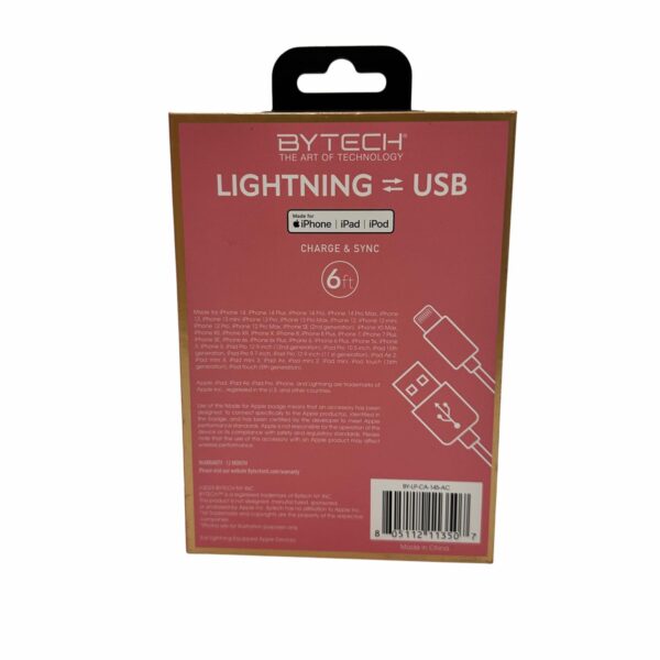 Cable Lightning BYTECH 6 Pies - Imagen 3