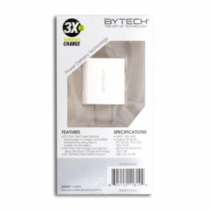 Cargador De Pared USB /Tipo C Blanco BYTECH 20 W