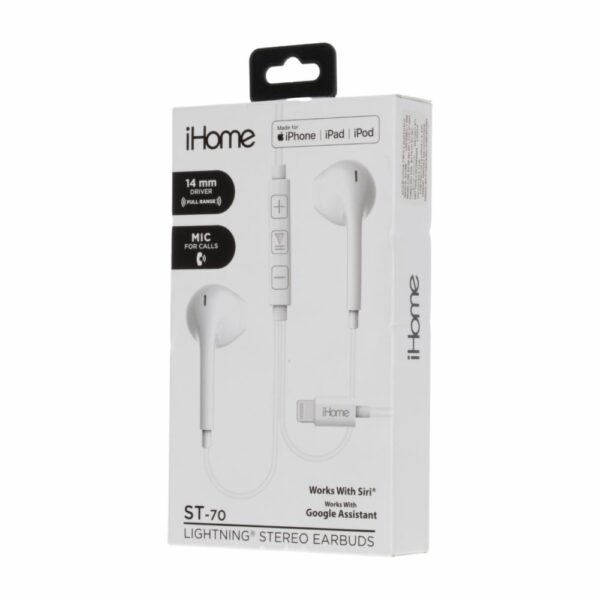 Audífonos ST-70 Stereo HM-AU-EB-201-WT IHOME Con Cable - Imagen 2