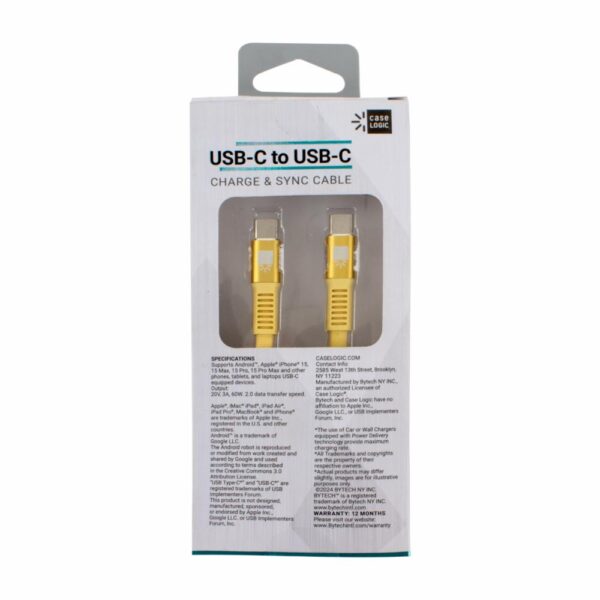 Cable Cargador USB-C Hacia USB-C BYTECH 1.82 M - Imagen 2