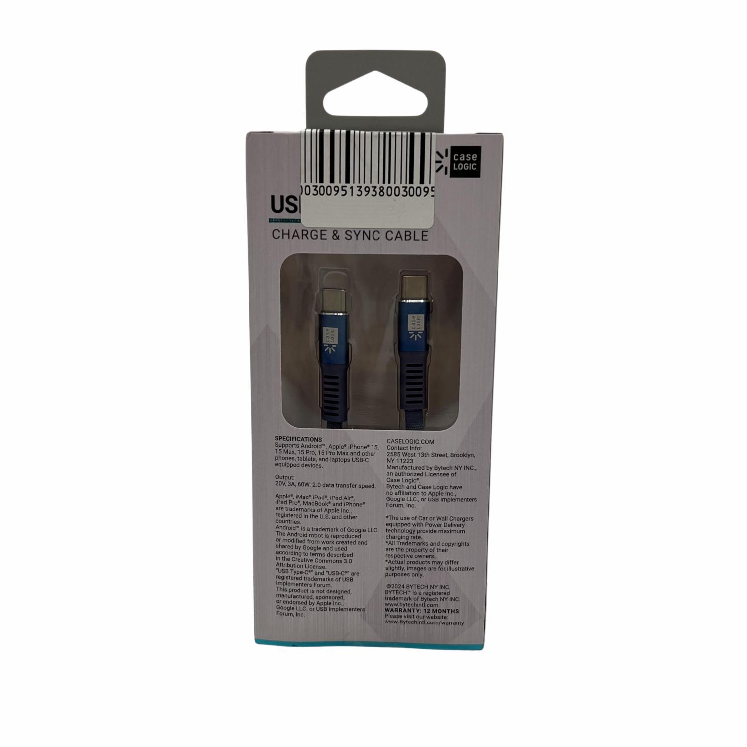 Cable Tipo C A Tipo C Plano BYTECH 6 Pies