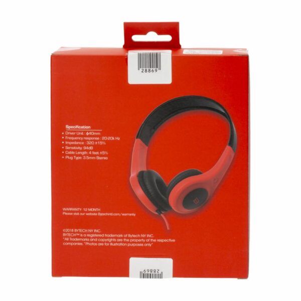 Audífonos Estilo DJ BY-AU-OH-104-RD BYTECH Con Cable - Imagen 4