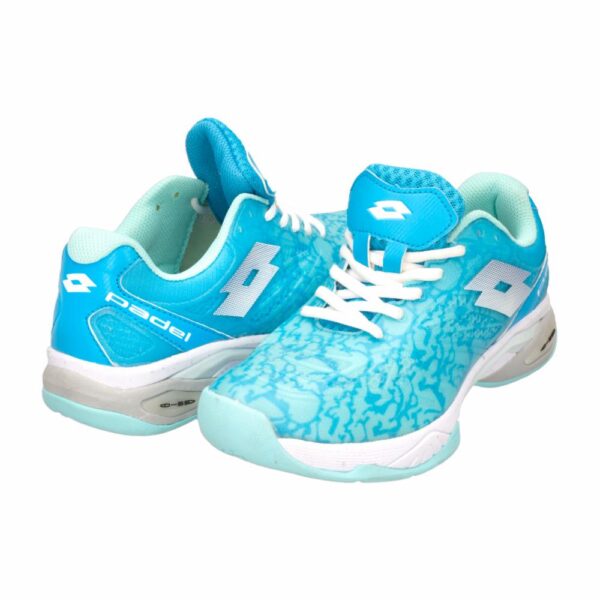 Zapato Deportivo De Padel Para Dama Celeste Y Blanco LOTTO Talla 7.5