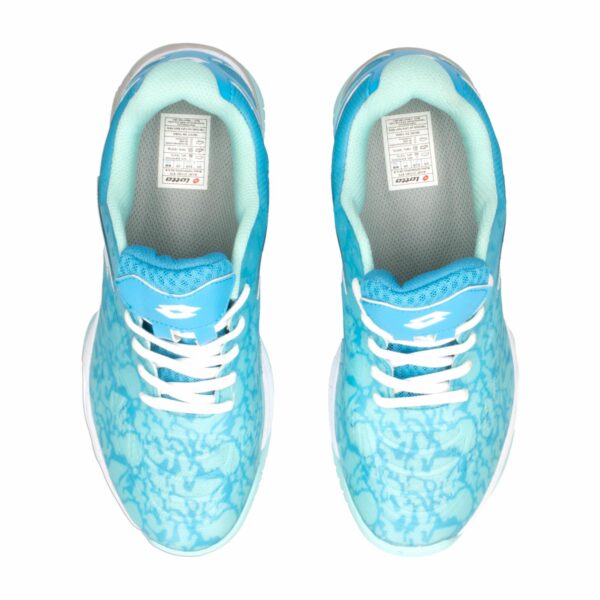Zapato Deportivo De Padel Para Dama Celeste Y Blanco LOTTO Talla 7.5 - Imagen 2