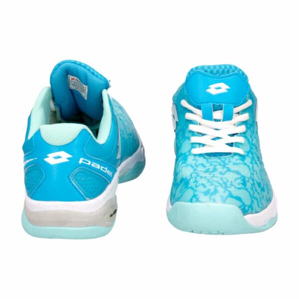 Zapato Deportivo De Padel Para Dama Celeste Y Blanco LOTTO Talla 7.5 - Imagen 3