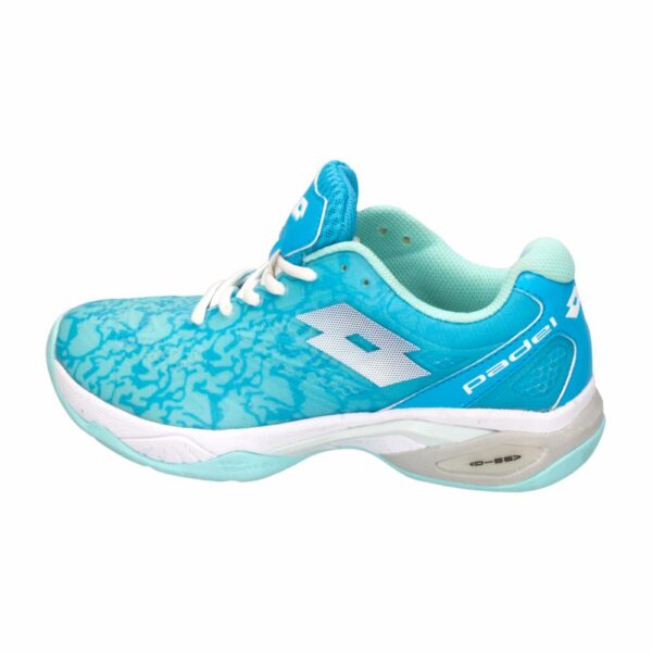 Zapato Deportivo De Padel Para Dama Celeste Y Blanco LOTTO Talla 7.5 - Imagen 5