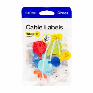 Letreros Para Cables Multicolores Escribibles WRAP IT Unidad
