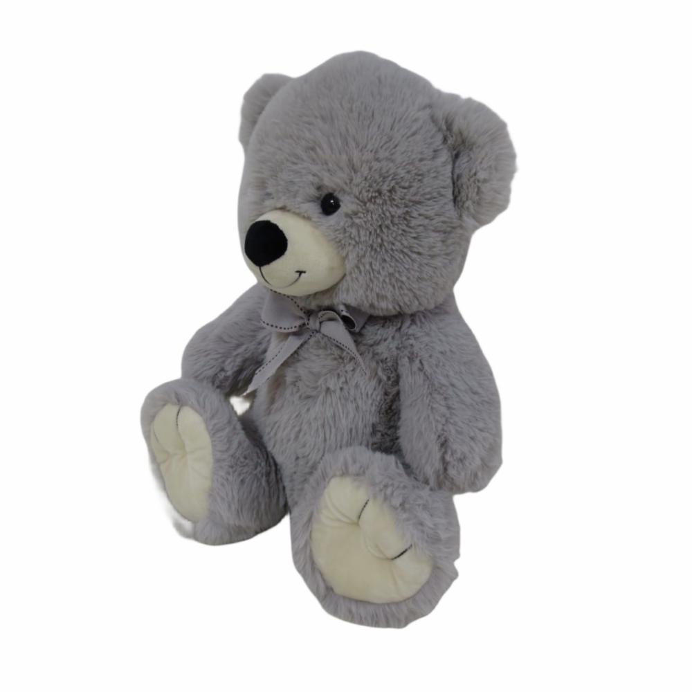 Peluche Oso Sentado BEAR HUGS Con Lazo Gris - Imagen 2