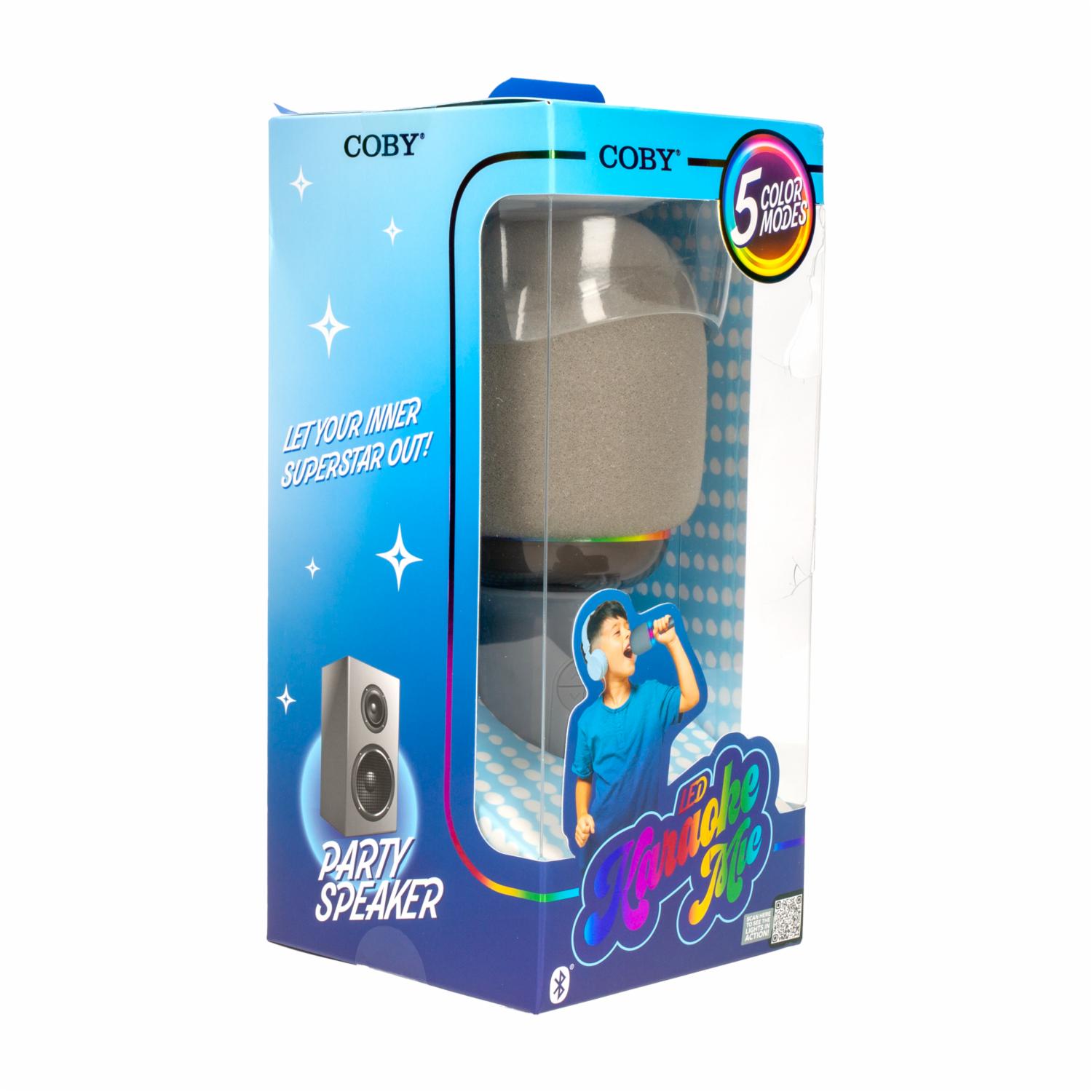 Micrófono Karaoke Con Audífonos COBY Bluetooth