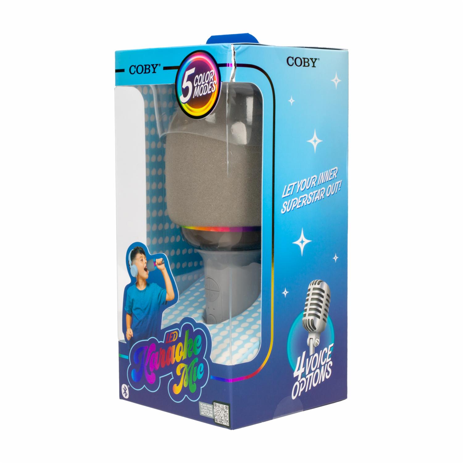 Micrófono Karaoke Con Audífonos COBY Bluetooth