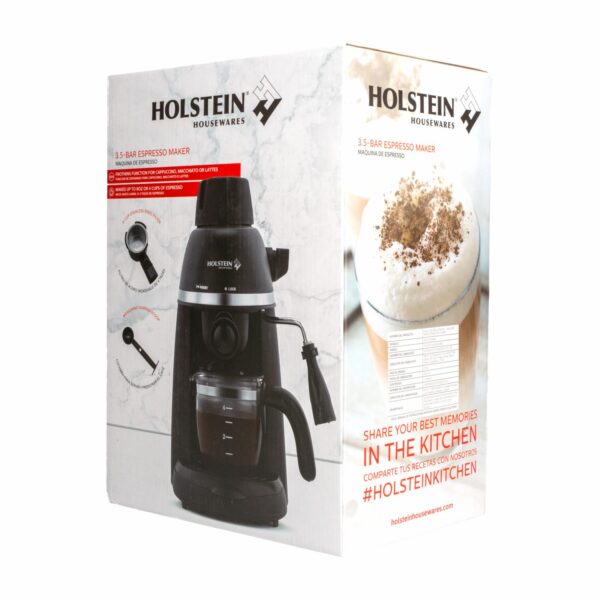 Cafetera Eléctrica Expreso 3.5 Bar HH-09101046B HOLSTEIN 4 Tazas - Imagen 2