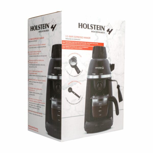 Cafetera Eléctrica Expreso 3.5 Bar HH-09101046B HOLSTEIN 4 Tazas - Imagen 3