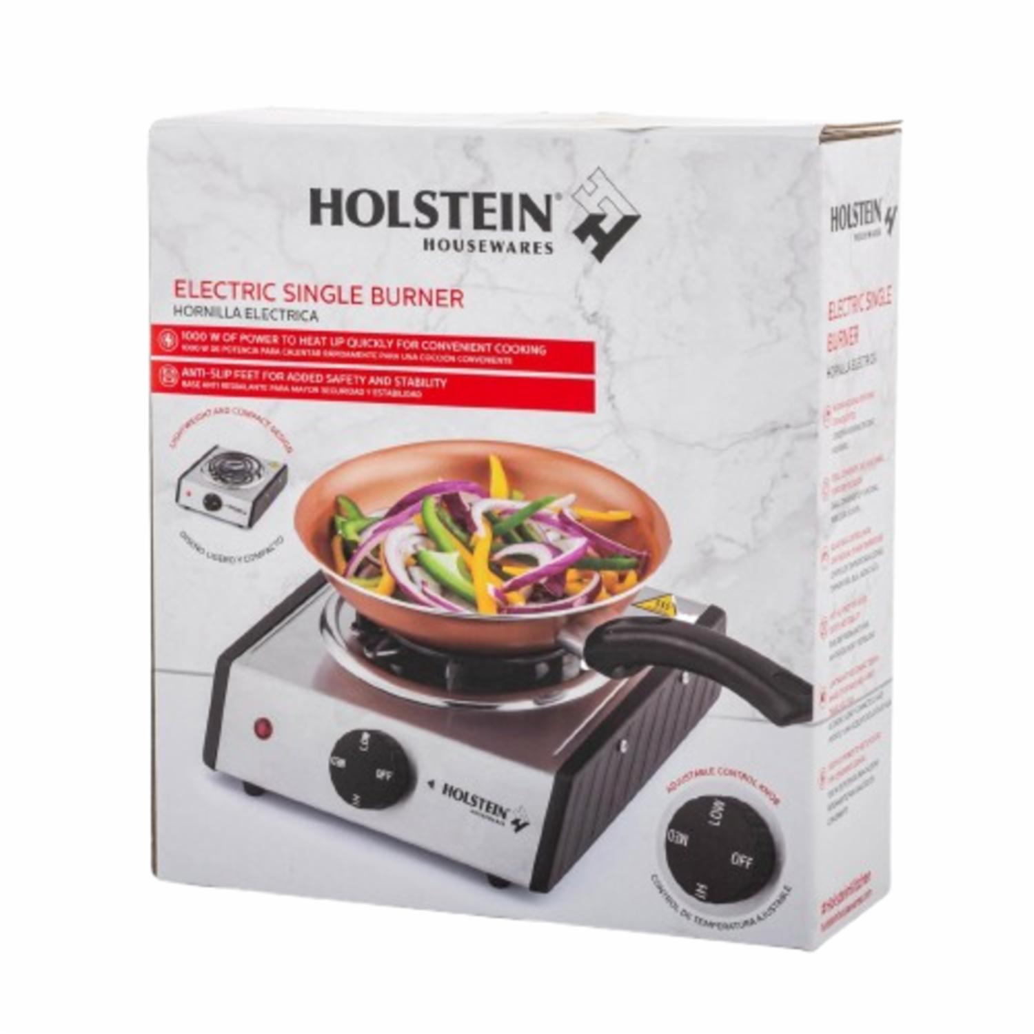 Hornilla Eléctrica Simple HH-09194003SS HOLSTEIN 1 Quemador