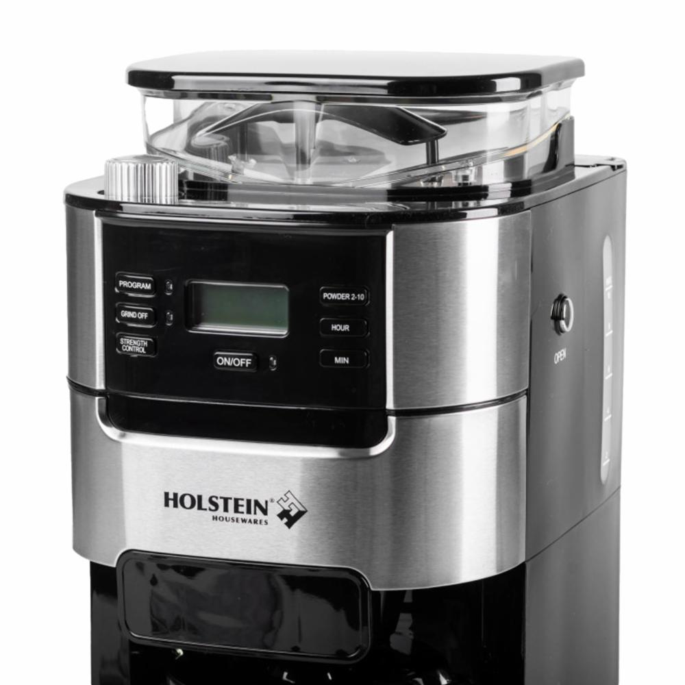 Cafetera Programable Con Molino HH-09101081SS HOLSTEIN 10 Tazas - Imagen 3