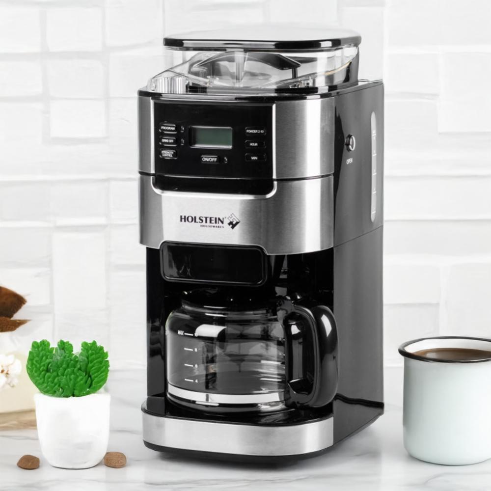 Cafetera Programable Con Molino HH-09101081SS HOLSTEIN 10 Tazas - Imagen 6