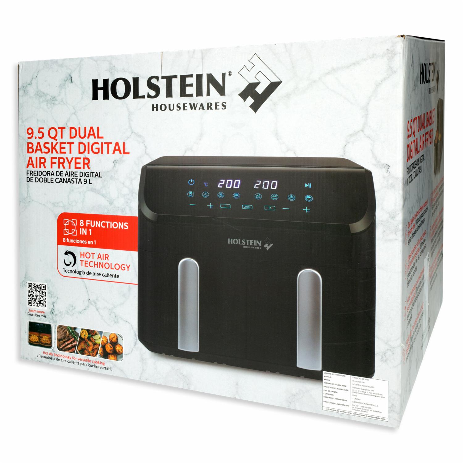Air Fryer 1500 Watts Digital HH-09202019B HOLSTEIN 9,5 Litros - Imagen 5