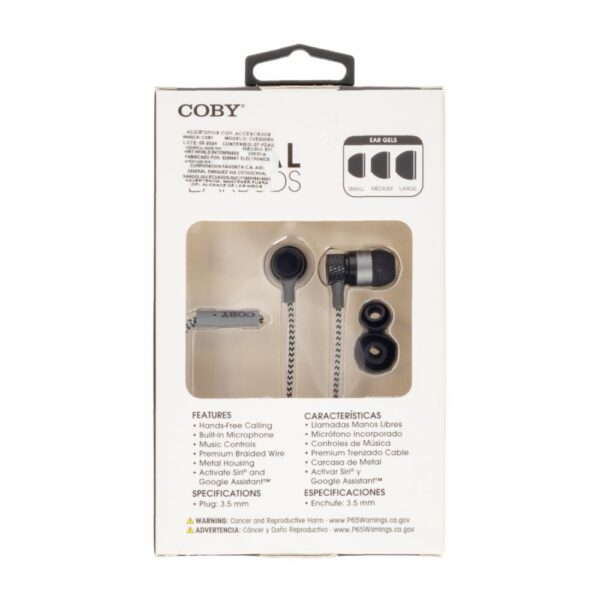 Audífonos Metal CVE200BK COBY Con Cable - Imagen 2
