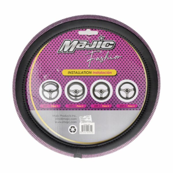 Cobertor De Volante Color Negro Y Rosa MAJIC Unidad - Imagen 2