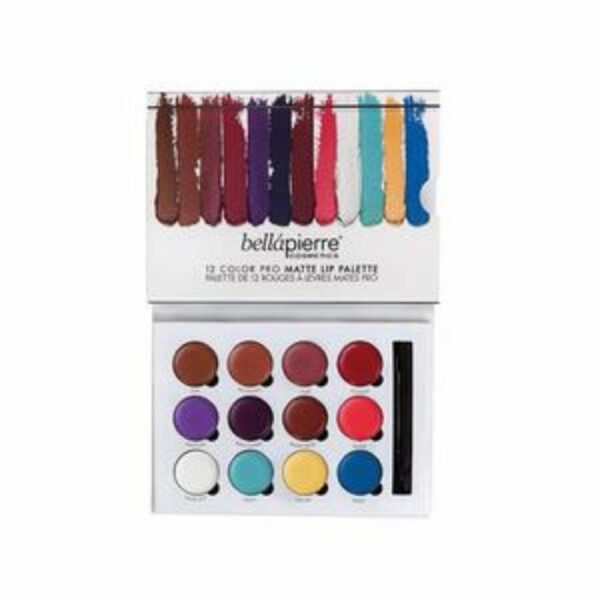 Juego Derm Paleta X12 Labiales Mate BELLÁPIERRE COSMETICS Paquete