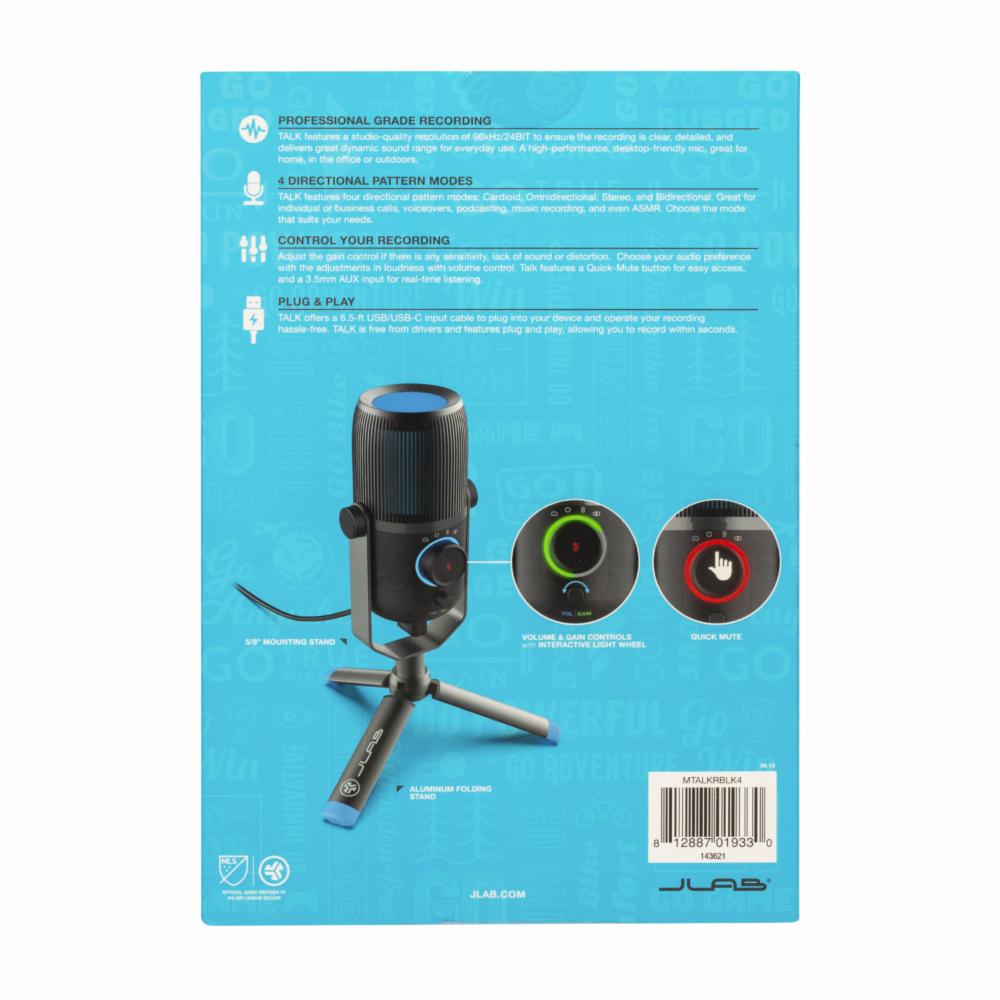 Micrófono Premium MTALKRBLK4 JLAB USB - Imagen 3
