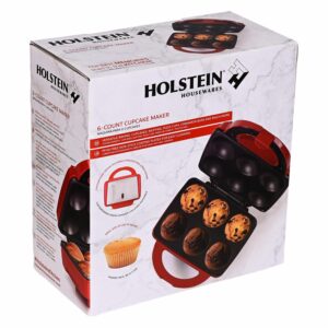 Maquina De Cupcakes De 6 Unidades Color Rojo Silver HOLSTEIN Unidad